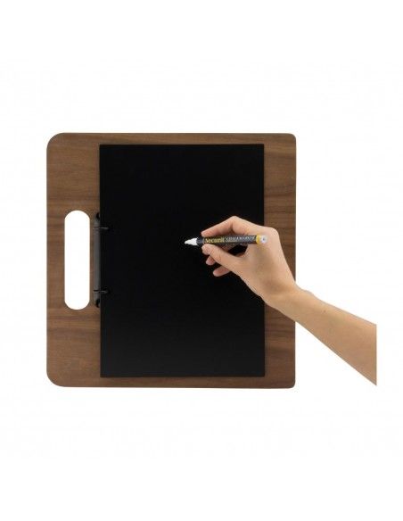 Planche porte-menu à anneaux Securit gamme Walnut