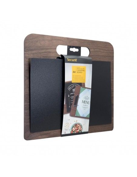 Planche porte-menu à anneaux Securit gamme Walnut