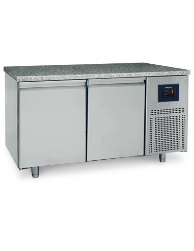 Table réfrigérée pâtisserie 2 portes 600x400 mm, plan en granite, -2°/+8°C - WiFi