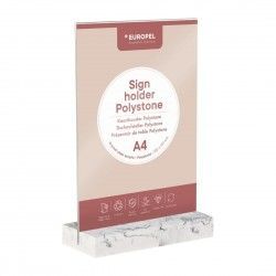 Présentoir de table Europel A4 polystone blanc