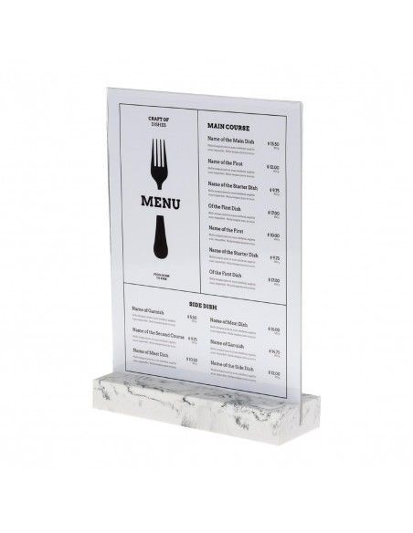 Présentoir de table Europel A4 polystone blanc