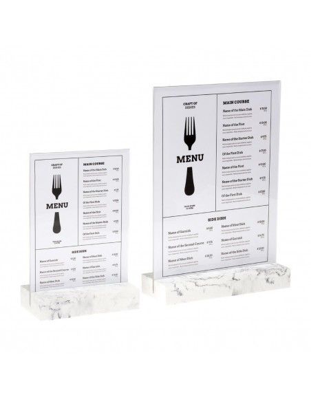 Présentoir de table Europel A4 polystone blanc