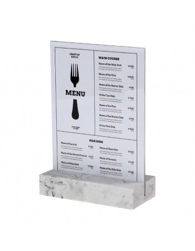 Présentoir de table Europel A5 polystone blanc