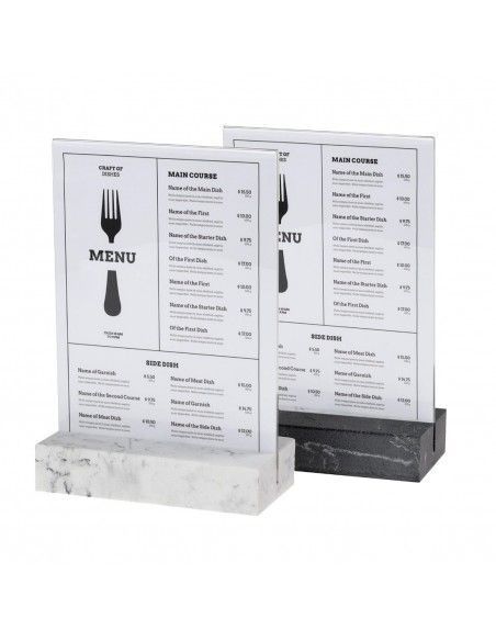 Présentoir de table Europel A5 polystone blanc