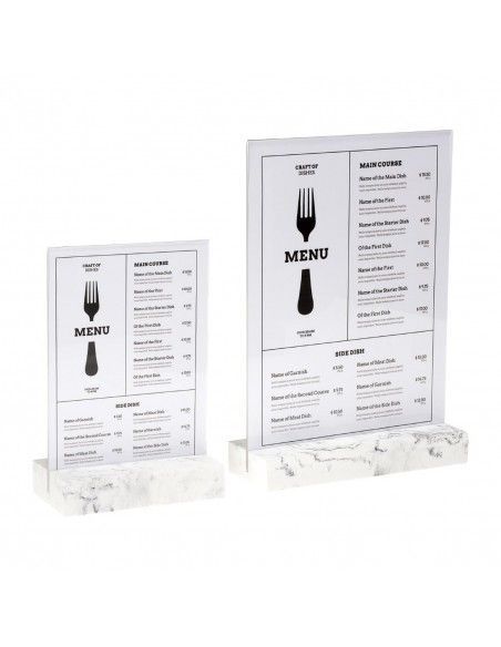 Présentoir de table Europel A5 polystone blanc