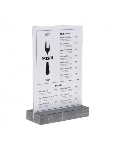 Présentoir de table Europel A4 polystone anthracite