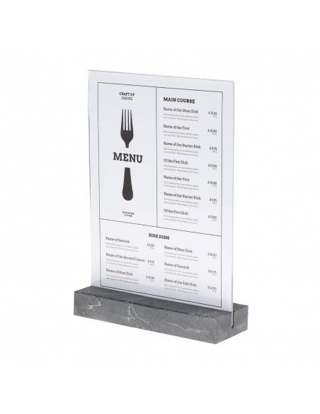Présentoir de table Europel A4 polystone anthracite