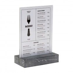 Présentoir de table Europel A5 polystone anthracite