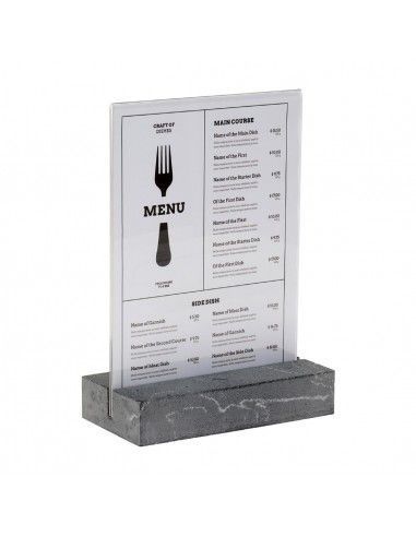 Présentoir de table Europel A5 polystone anthracite