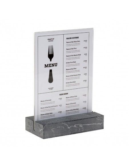 Présentoir de table Europel A5 polystone anthracite