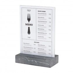 Présentoir de table Europel A5 polystone anthracite 2