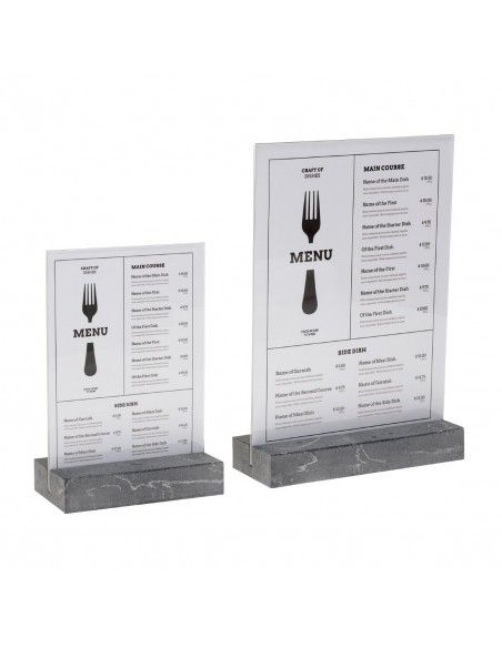 Présentoir de table Europel A5 polystone anthracite