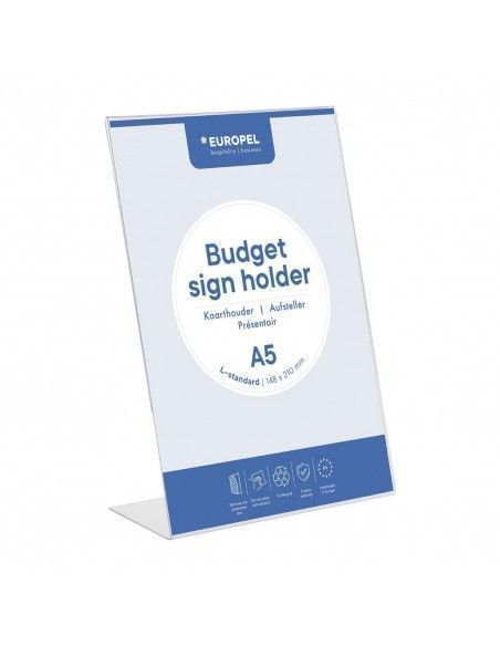 Présentoir de table Europel Budget L-standard A5 transparent