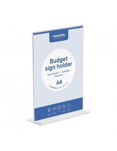 Présentoir de table Europel Budget T-standard A4 transparent