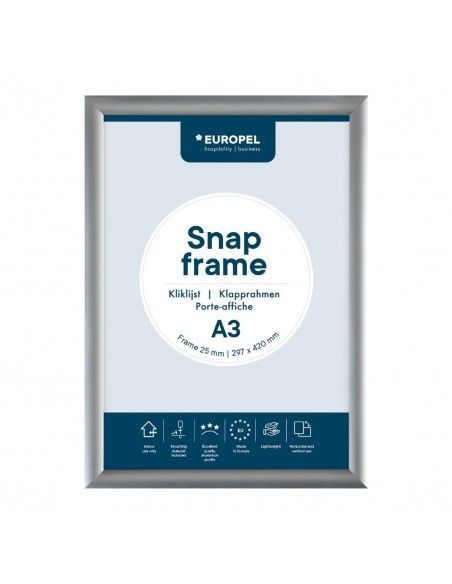 Cadre clipsable en aluminium Europel A3 25mm