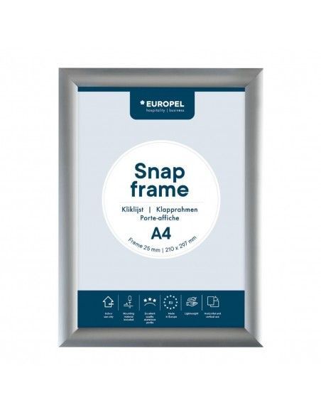 Cadre clipsable en aluminium Europel A4 25mm