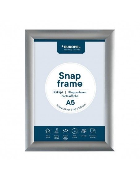 Cadre clipsable en aluminium Europel A5 25mm