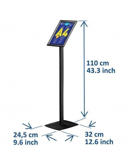 Porte-affiche Europel avec cadre clipsable A4 25mm noir