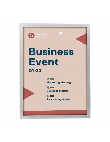 Cadres d'affichage autocollants Europel A3 argent (lot de 2)