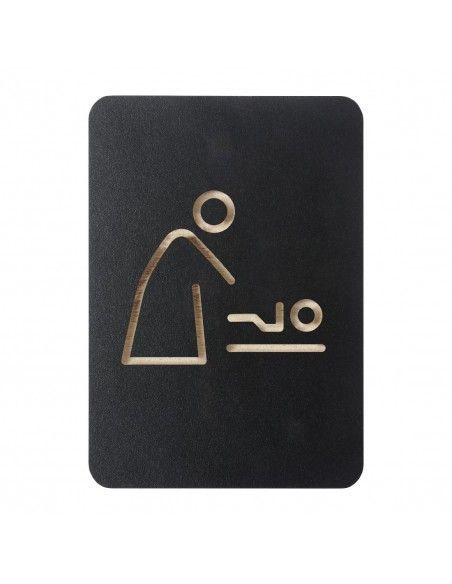 Plaque signalétique noire Europel table à langer