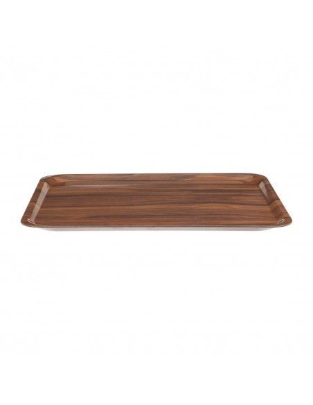 Plateaux stratifiés lisses Capri Cambro noyer 460 mm (lot de 24)