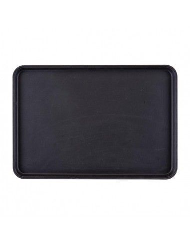 Plateau de service rectangulaire fibre de verre antidérapant Camtread Cambro noir 450x650mm (Lot de 6)