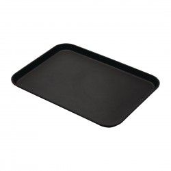 Plateau de service rectangulaire fibre de verre antidérapant Camtread Cambro noir 450x650mm (Lot de 6) 2