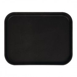 Plateau rectangulaire antidérapant en fibre de verre Camtread Cambro noir 45,7 cm