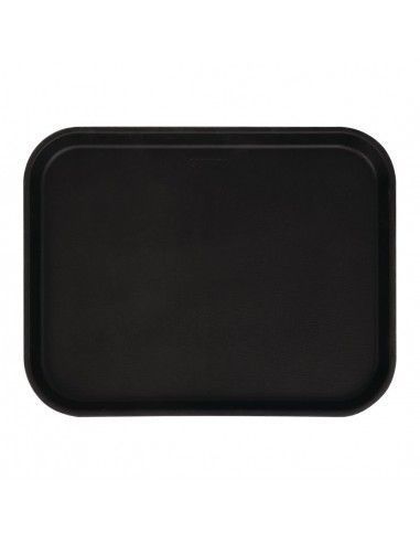 Plateau rectangulaire antidérapant en fibre de verre Camtread Cambro noir 45,7 cm