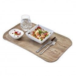 Plateau rectangulaire polyester aspect bois Cambro Century 32x53cm olivier clair 2