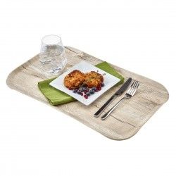 Plateau rectangulaire polyester aspect bois Cambro Century 37x53cm chêne clair 2