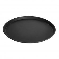 Plateau de service rond fibre de verre antidérapant Camtread Cambro noir 40,5 cm 2