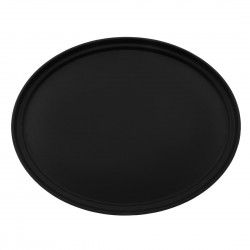 Plateau de service ovale fibre de verre antidérapant Camtread Cambro noir 60 cm