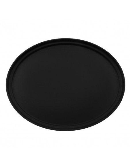 Plateau de service ovale fibre de verre antidérapant Camtread Cambro noir 60 cm