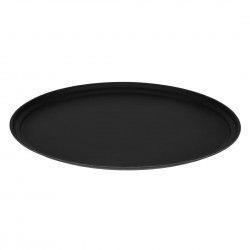 Plateau de service ovale fibre de verre antidérapant Camtread Cambro noir 60 cm 2