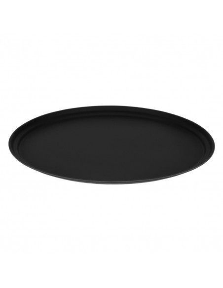 Plateau de service ovale fibre de verre antidérapant Camtread Cambro noir 60 cm