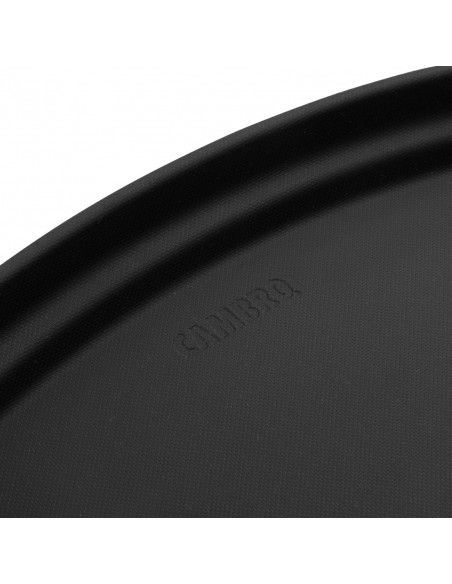 Plateau de service ovale fibre de verre antidérapant Camtread Cambro noir 60 cm