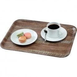 Plateau stratifié surface grainée Madeira Cambro chêne foncé 46 cm 2