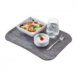 Plateau polyester Century aspect naturel bois Cambro chêne gris 360 x 460mm 2