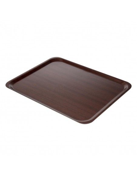 Plateau stratifié lisse Capri Cambro acajou 460mm
