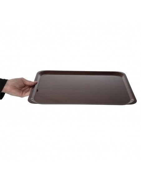 Plateau stratifié lisse Capri Cambro acajou 460mm