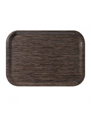 Plateau de service en mélamine Roltex Fast Food 375x265mm wengé