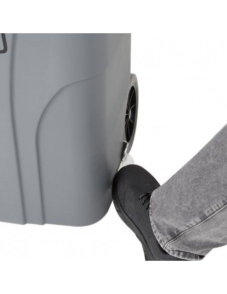 Poubelle à roulettes  avec pédale Jantex 120L grise