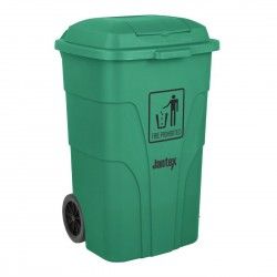 Poubelle à roulettes  avec pédale Jantex 120L verte