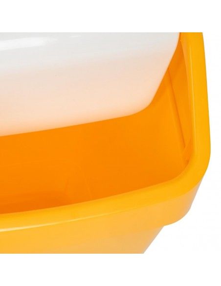 Poubelle polypropylène à couvercle battant SYR jaune 50L