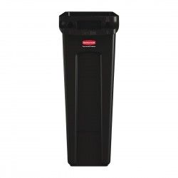 Collecteur de recyclage avec conduits d'aération Rubbermaid Slim Jim noir 87L 2
