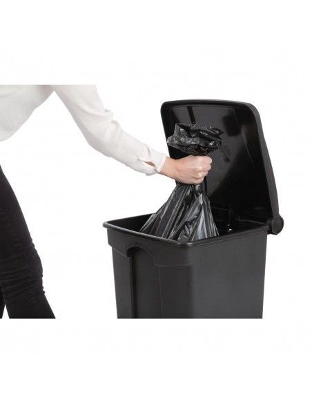 Poubelle de cuisine à pédale Jantex noire 45L