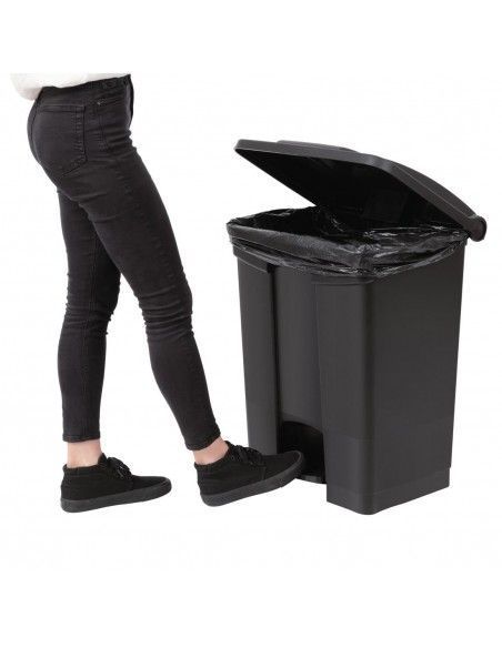 Poubelle de cuisine à pédale Jantex noire 65L