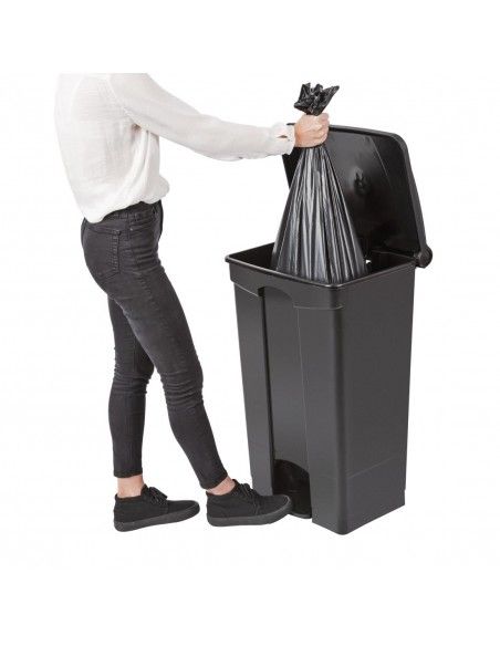 Poubelle de cuisine à pédale Jantex noire 87L