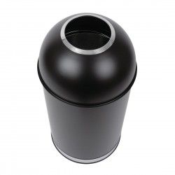 Poubelle dôme ouverte en acier Bolero noire 40L 2